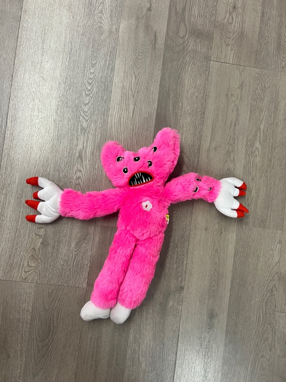 Plush Monster Toy - Bright Pink Soft Kids Plush